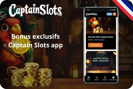 Bonus exclusifs de Captain Slots pour les utilisateurs
